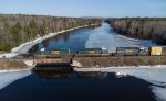 CSXT 8873 Leads L070 at Belgrade Stream